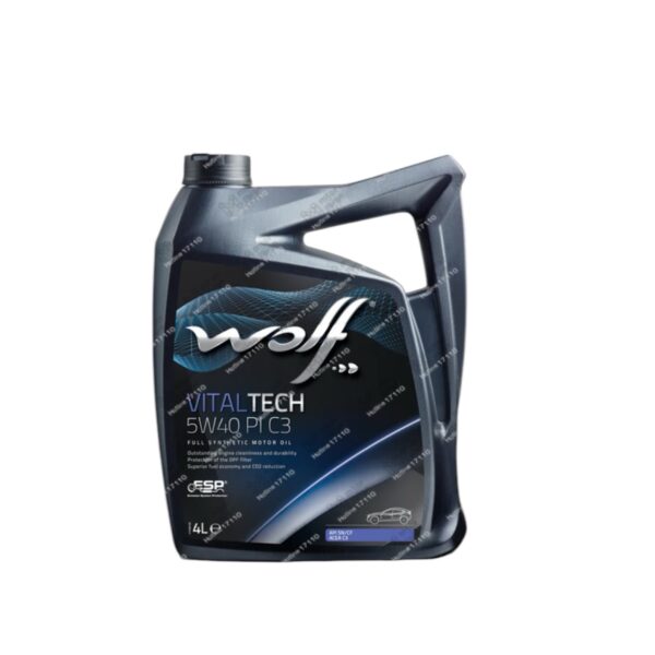 Wolf بلجيكي
VitalTech 5W40 PI C3 API SN/CF‎  والف زيت موتور 4لتر